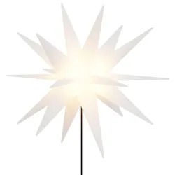 vidaXL LED-Weihnachtssterne 3 Stk. mit Erdspießen Faltbar Weiß 57 cm