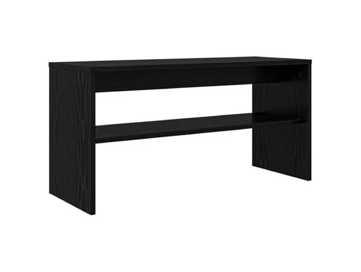 KUPTYERFG TV-Schrank Schwarz Eichen-Optik 80x30x40 cm Holzwerkstoff Kompakter Medien-Tisch fuer Wohnzimmer und Schlafzimmer, bietet stabiles Regalbrett fuer Receiver und Dekoration.