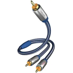 Inakustik Premium Y-Subwoofer-Kabel (3 m, Cinch Kabel), Audiokabel