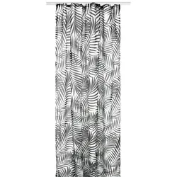 Arsvita Gardine 140x245cm Voile mit Druck Black&White Universalband / Kräuselband