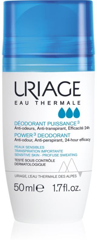 Uriage Hygiène Power3 Deodorant Deo-Roller gegen Schweissflecken 50 ml