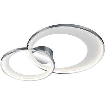 TRIO LEUCHTEN LED Deckenleuchte "Granada", grau (chromfarben), 1, H: 9cm, 1 Stk., Leuchten, LED Deckenlampe, Switch Dimmer, LED Deckenleuchte