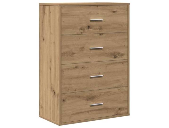 HGFDVCMR Sideboard 60x31x84 cm Kommode Artisan-Eiche mit 4 Schubladen Kompakte Flurkommode aus Holzwerkstoff für Wohnzimmer und Schlafzimmer mit 4 Schubladen für ordentliche Aufbewahrung.