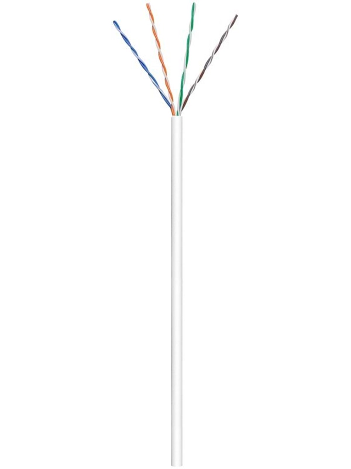 Pro CAT 6 network cable U/UTP white 100 m - CCA cop - Weiß - 100m