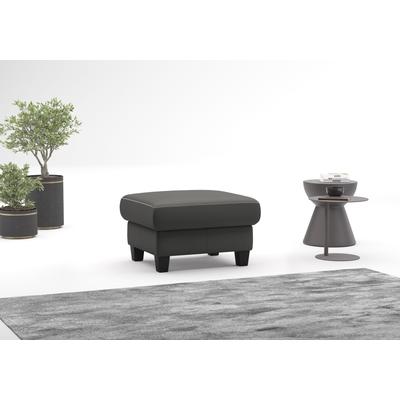 Polsterhocker HOME AFFAIRE "Varese", anthrazit, B:77cm H:49cm T:67cm, Hocker, Polsterhocker, Kreuznaht in beige