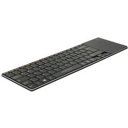Delock 12454 Funk, Kabellos Tastatur Deutsch, QWERTZ Schwarz