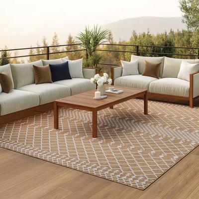 Nourison / Ds Kiri Rectangle Rug, 5' x 7', Caramel