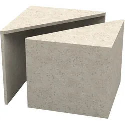Tchibo - 2 dreieckige Couchtische »Leo« - 63,6x45x41,6cm - braun -