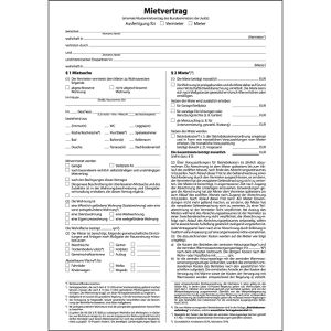 Sigel Mietvertrag MV469, DIN A4, für Wohnräume, 6-seitig, 25 Stück