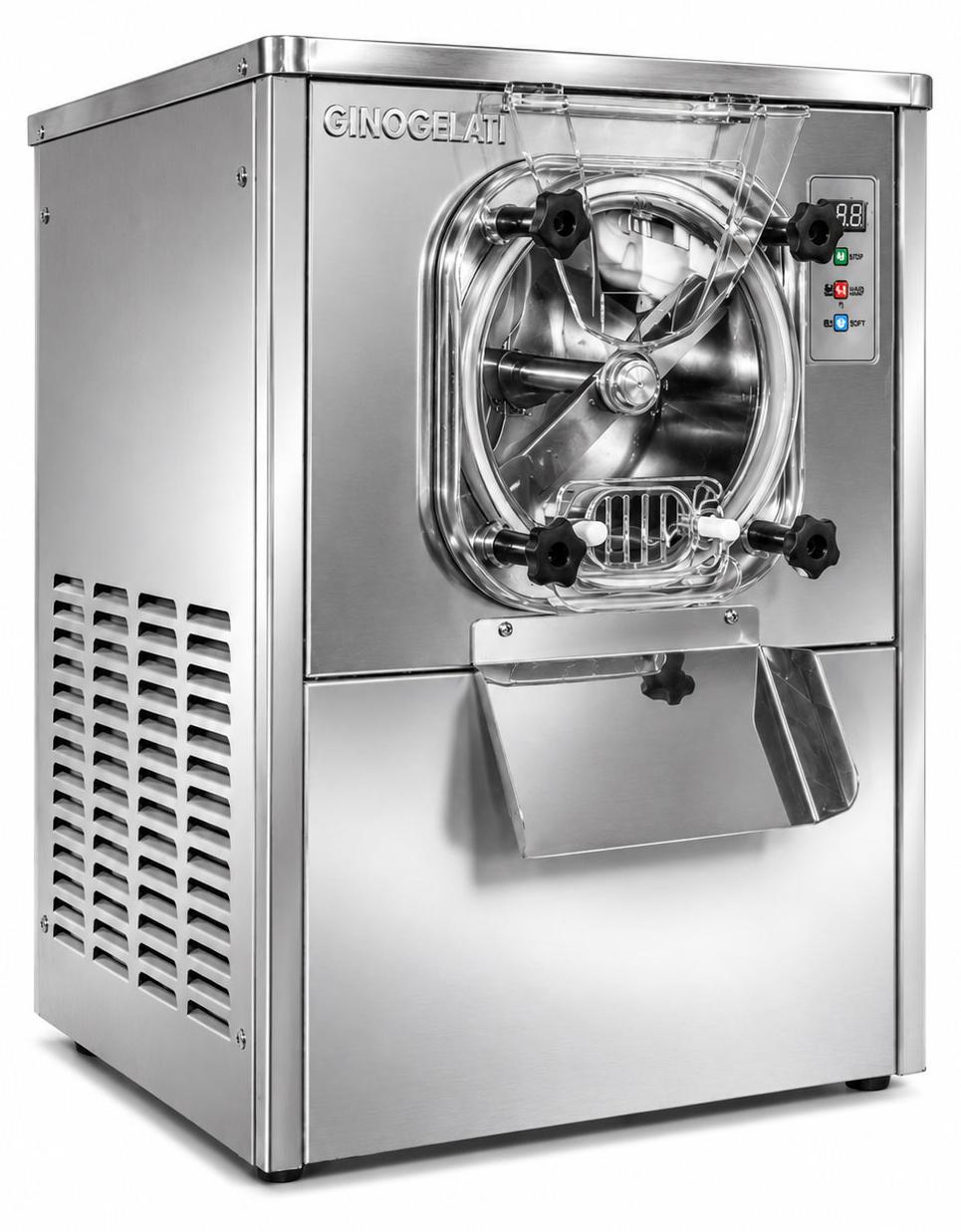 Gino Gelati Speiseeismaschine Gastro 15L 1200W Kompressor Edelstahl