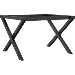 Helloshop26 - Moderne Couchtischbeine im industriellen X-Gestell 50 x 40 x 38 cm schwarzer Stahl