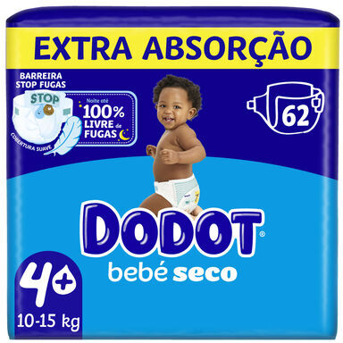 Dodot Fraldas de Bebé Extra Absorção 10-15kg T4+ 62 un