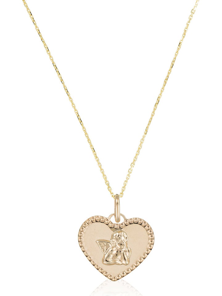 OR ÉCLAT Gold-Halskette "Ange amoureux" mit Anhänger - (L)43 cm - onesize