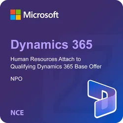 Microsoft Dynamics 365 Human Resources Attach to Qualifying Dynamics 365 Base Offer - NPO (NCE)