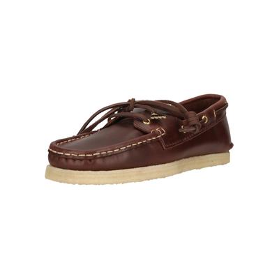 Bootsschuh CLARKS "Godney Boat", Damen, Gr. 35,5, braun (dunkelbraun, schwarz), Leder, Schuhe Bootsschuh, mit flexibler Laufsohle