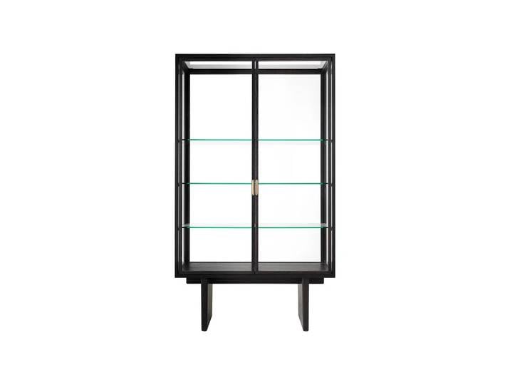 GUBI Private Vitrine Glas, Braun-Eiche schwarz gebeizt