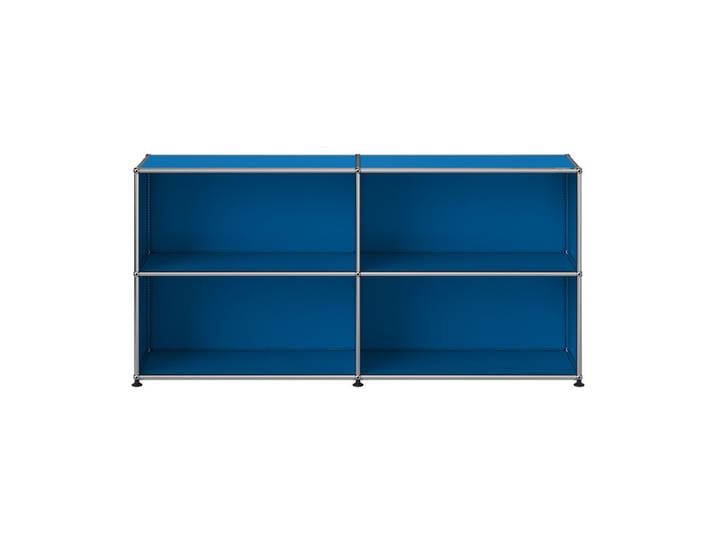 USM Haller Sideboard M67 enzianblau 2-fach breit 4 Fächer offen 152.3x74x37.3 cm