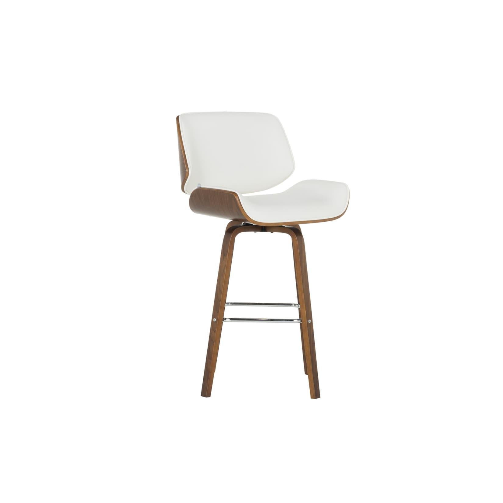 Carmen 4027-2 Barhocker – Nussbaum/Weiß