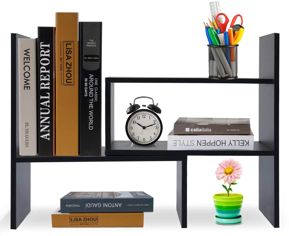 Ibenzoa Modulaire Boekenkast met Verstelbare Planken voor Huis en Kantoor