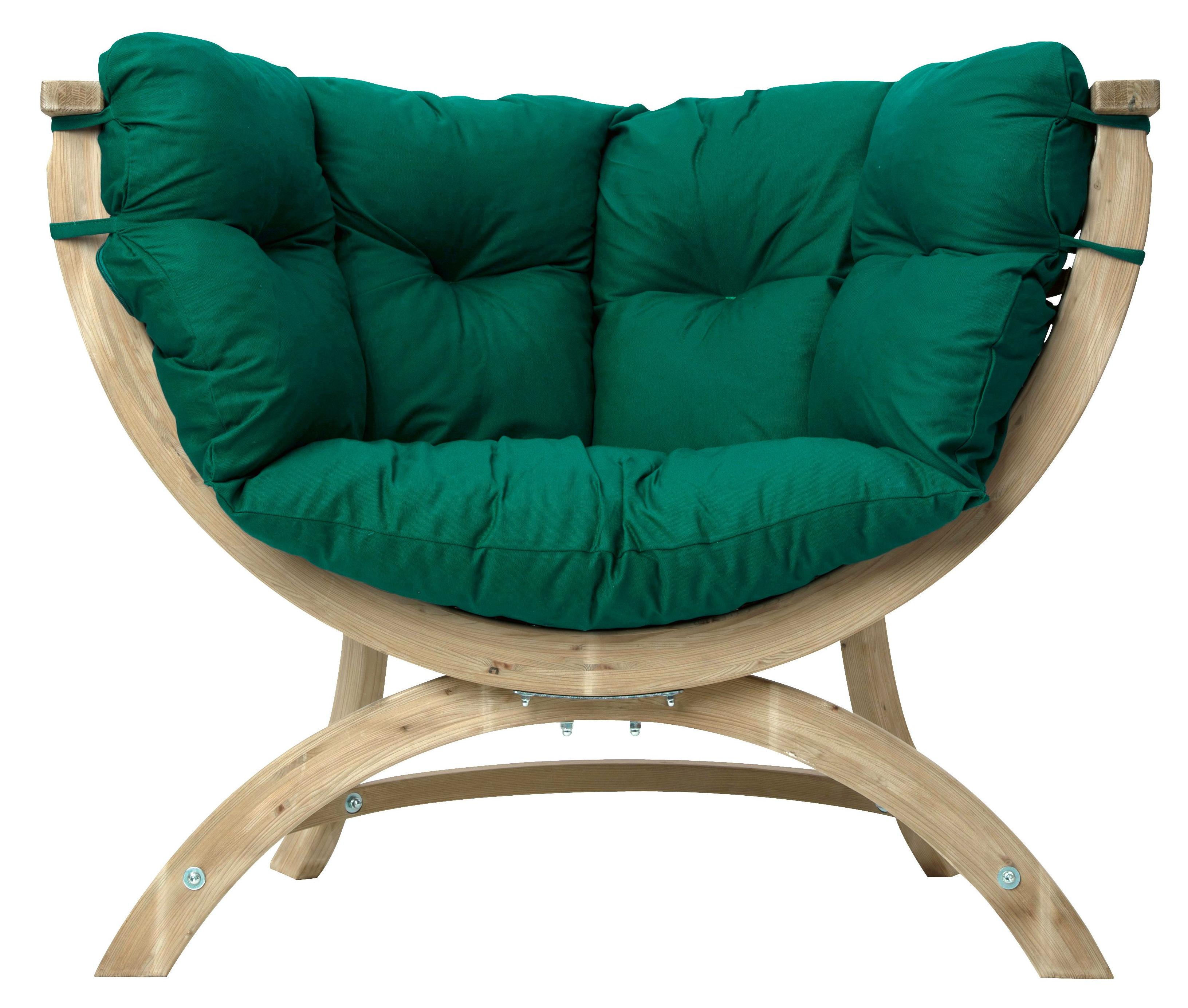 AMAZONAS Loungesessel Siena Uno Verde inkl. Sitzkissen ca. 118,5 x 93,5 x 58 cm für Haus und Garten