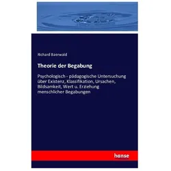 Theorie der Begabung, Fachbücher von Richard Baerwald
