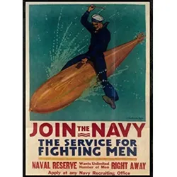 POSTER Marine Einberufung A4 Rahmenlos