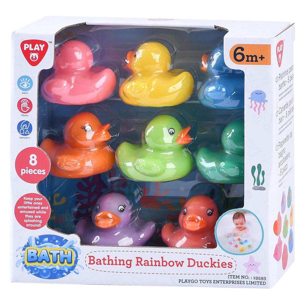Play Regenbogen-Quietschenten, 8 Stück. (49619547)