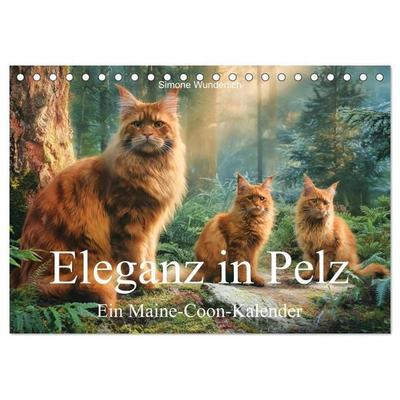 Eleganz in Pelz - ein Maine Coon - Kalender (Tischkalender 2027 DIN A5 quer), CALVENDO Monatskalender