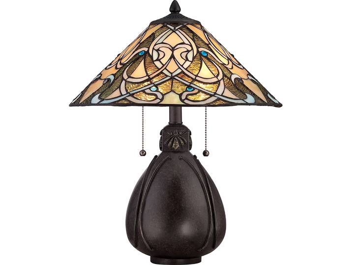 Elstead India Tischleuchte E27 2-fach Kaiserliche Bronze