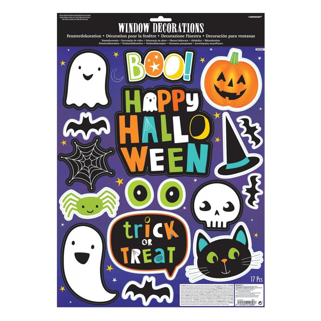 Amscan Fenster-Sticker Hallo-ween Friends (6 Stk.) (9907449)