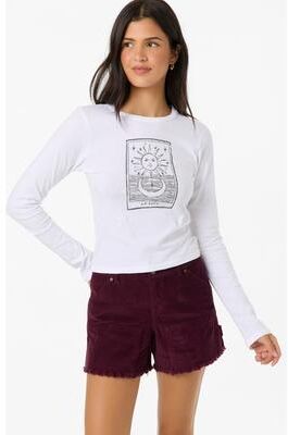 O'Neill s Starry Night Fitted Long Sleeve T-Shirt in White, Size XS