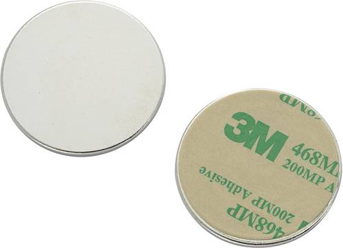 TRU Components N35-3502 1563949 Magnet-Pad N35-3502 Silber (Ø) 35mm 1St.