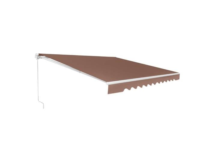 Auvent avec manivelle, auvent à bras articulé, protection solaire, auvent de balcon, auvent solaire, auvent de patio, auvent de serrage, marron