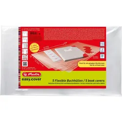 herlitz Buchhülle easy.cover Buchformate bis 335mm x 540mm VE=5 Stück Polybeutel