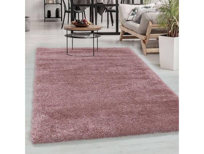 Carpetsale24 Tapis Shaggy unicolore Rose Tapis 120x170 cm Tapis Salon Chambre Doux à Poils Longs