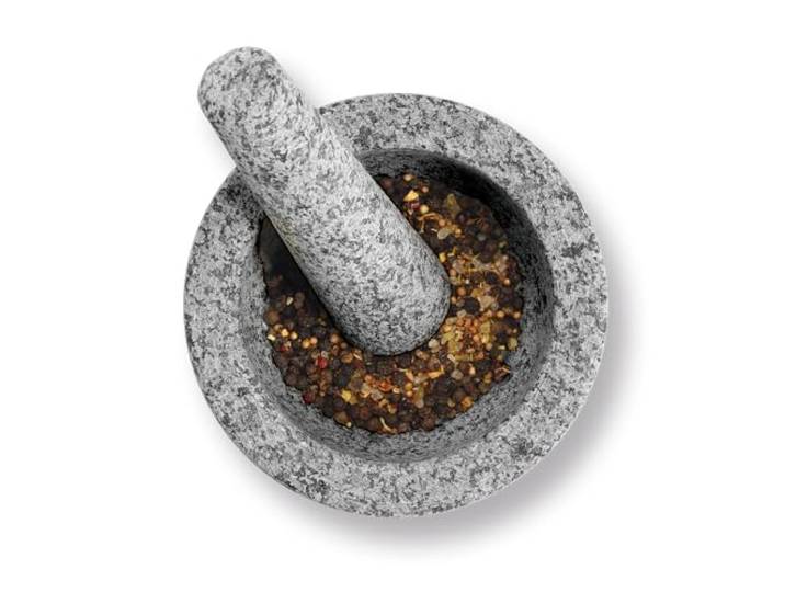 Zeller 24523 Mörser & Stößel-Set, Granit, grau