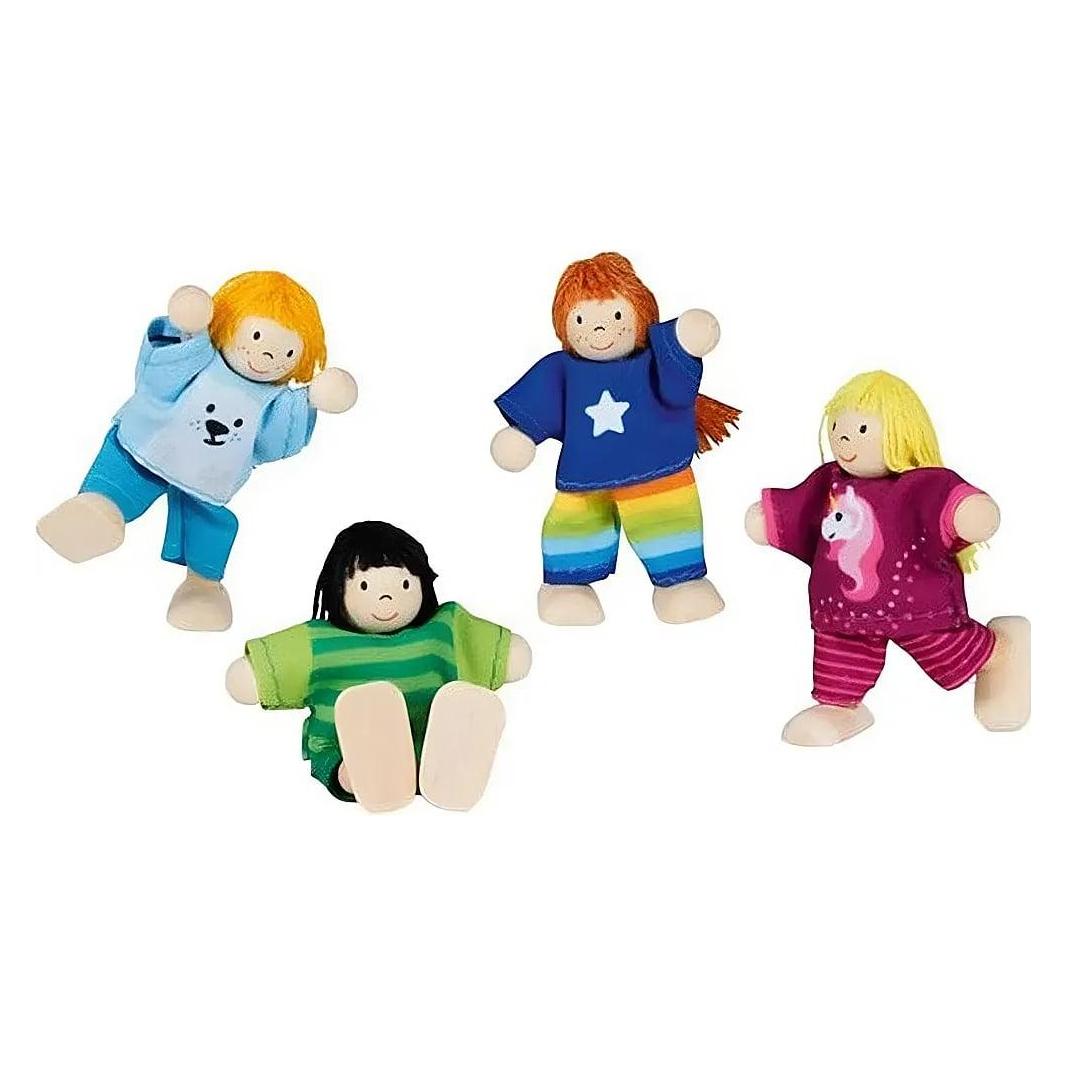 Goki Biegepuppen Kinder-Clique 4-teilig (51499)