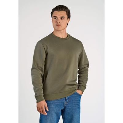 Sweatshirt LINDBERGH "Sweatshirt Relaxed Fit", Herren, Gr. M, army, Obermaterial: 60% Baumwolle, 40% Polyester, lässig geschnitten, Sweatshirts Sweatshirt