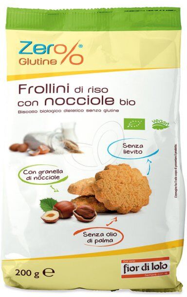 Biotobio Fior Di Loto Zero% Glutine Frollini Di Riso Con Nocciole Bio 200g