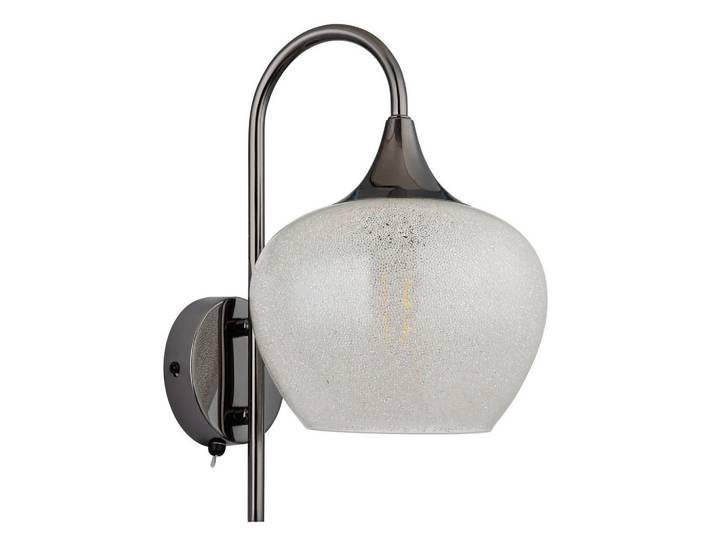 Globo Wandleuchte, Klar, Schwarz, Metall, 32 cm, CE, Wippschalter, Lampen & Leuchten, Innenbeleuchtung, Wandleuchten, Wandlampen mit Schalter