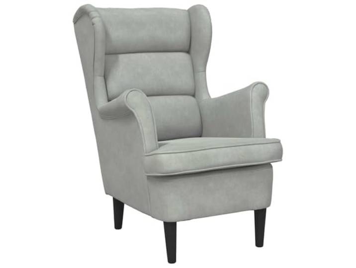 HAQWRDQSG Sessel Samt Polstersessel Hellgrau Modern 92x71x91 cm Bequemer Samtsessel in Hellgrau mit Massivholzbeinen für Wohnzimmer und Schlafzimmer, belastbar bis 110 kg.