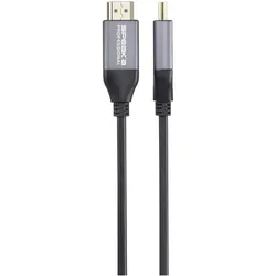 SpeaKa Professional HDMI / Glasfaser Anschlusskabel HDMI-A Stecker, HDMI-A Steck (60 m), Videokabel, Schwarz