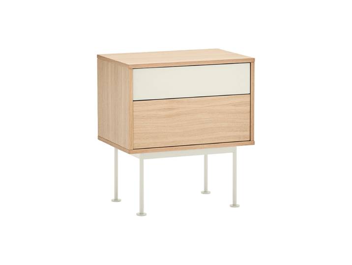 Design Beistell- und Nachttisch „Yoko“ Cream / Eiche Teulat