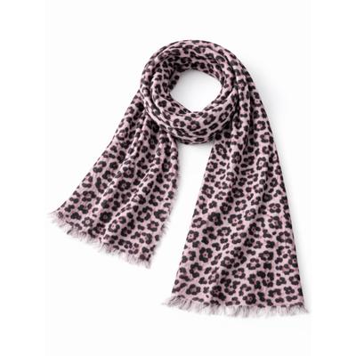Modeschal "Leo Print", Damen, rosa, Viskose, COLLEZIONE ALESSANDRO, Basic, Modetücher, Made in Italy, super-weiches Viskose