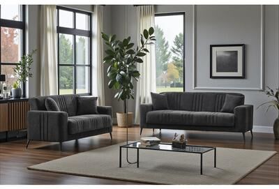 Furnia Sane 2 Pieces Living Room Sets 1 Sofa 1 Loveseat
