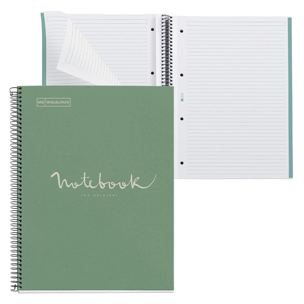 MIQUELRIUS Eco Emotions Collegeblock DIN A4 liniert mint A613551