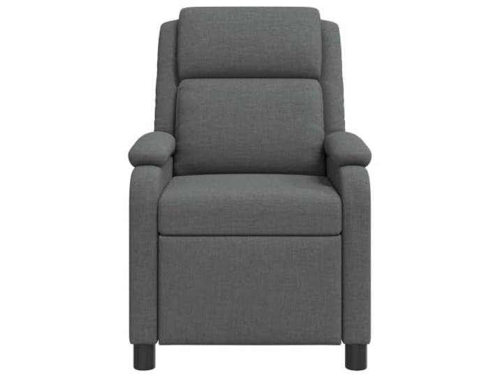 Recliner Sessel Dunkelgrau mit Stoff, Verstellbar 115-160 Grad Metall und Ingenieurholz, Schaumstoff und Faser, 100% Polyester, Wohnzimmer, Büro