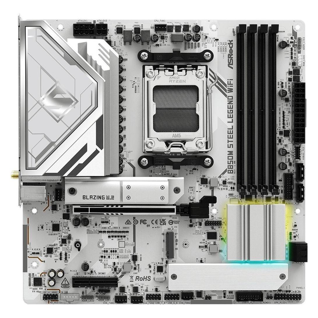 AsRock B850M Steel Legend WiFi (AM5, AMD B850, mATX) (90-MXBS2-A0UAYZ)