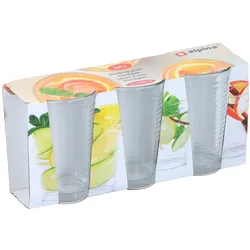 alpina Trinkglas 220ml 3er-Set, Trinkgläser, Transparent