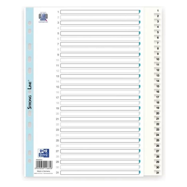 Elba Register Strong-Line A4+ hvid 1-31 PP (400020552)